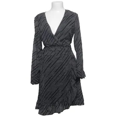 Wrap dress (Black, White) from My Jewellery Polyester, Viscose