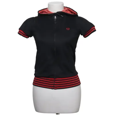 Kurzärmeliger Hoodie (Schwarz, Rot) von Fred Perry Baumwolle, Polyester