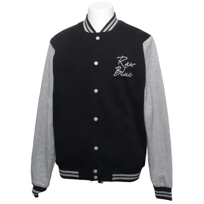 Collegejakke (Sort, Grå) fra Raw Blue Bomuld, Polyester