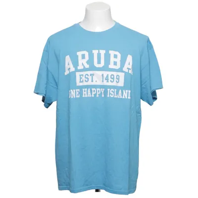 T-shirt (Blå, Vit) från Delta Pro Weight Bomull, Polyester