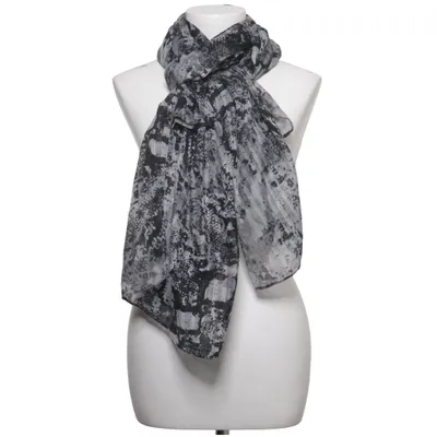 Sommerschal (Schwarz, Grau, Weiß) von Seven East Polyester