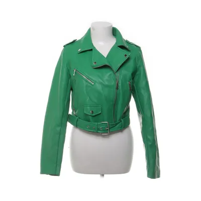 Biker jacket (Green) from Stradivarius Polyurethane
