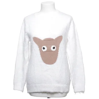 Sweater (White, Brown) from Merry Christmas Nylon, Polyester, Viscose
