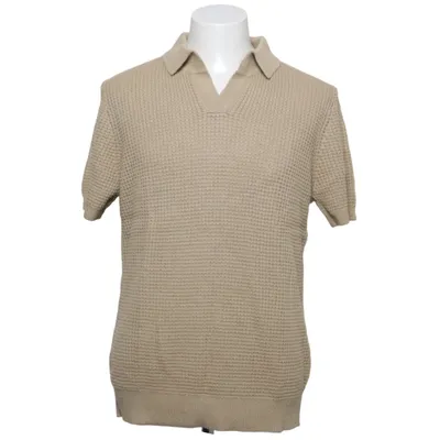 Polo shirt (Beige) from Olymp Cotton, Linen, Viscose