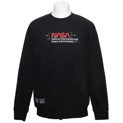 Sweatshirt (Noir) de Nasa Coton, Polyester