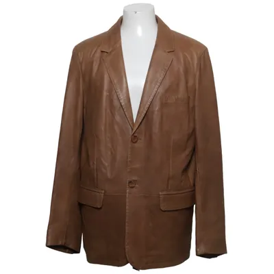 Blazer en cuir (Marron) de David Moore Cuir, Polyester