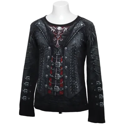 Long sleeve T-shirt (Black, Gray, Red) from Spiral Cotton