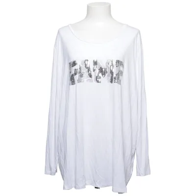 Langarmshirt (Weiß) von Laura Torelli Elasthan, Viskose