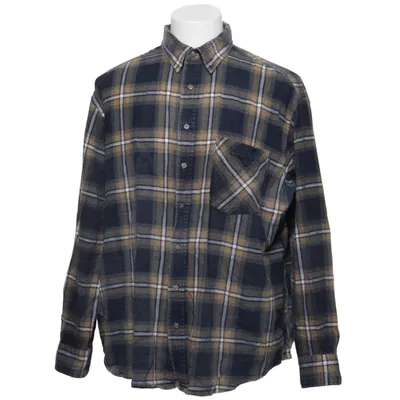 Flannel skjorte (Blå, Brun, Hvid) fra Worker Bomuld