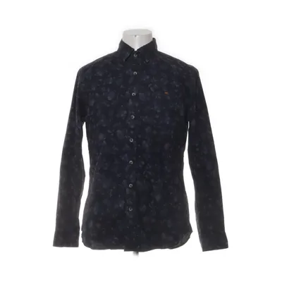 Shirt (Blauw, Meerkleurig) van Dressmann Katoen, Elastaan