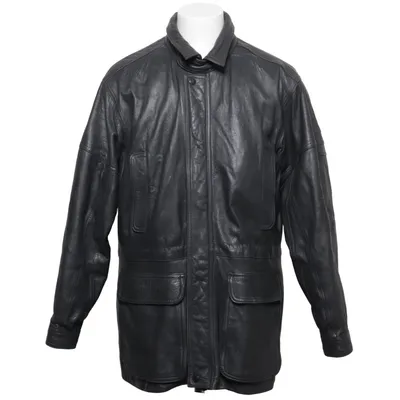 Leren jack (Grijs) van Goldstein Leer, Polyester