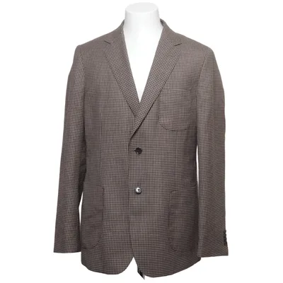 Kavaj (Brun, Vit) från D+LJ Polyester, Viskos, Ull