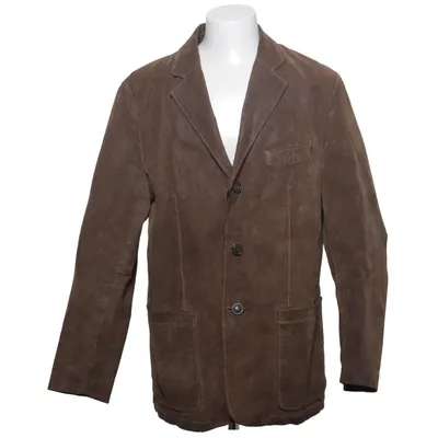 Leren jack (Bruin) van Trapper Leer, Polyester, Viscose