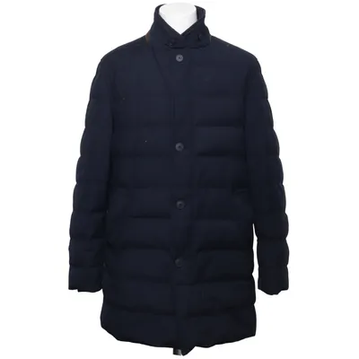 Vinterjacka (Blå) från Massimo Dutti Polyester, Viskos, Ull