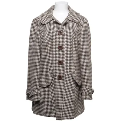 Manteau (Marron, Blanc) de Evans Acrylique, Polyamide, Polyester, Laine