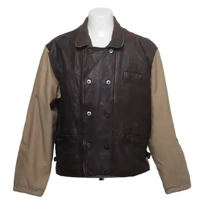 Jacket (Brown, Beige) from Oiler & Boiler Cotton, Leather, Polyamide