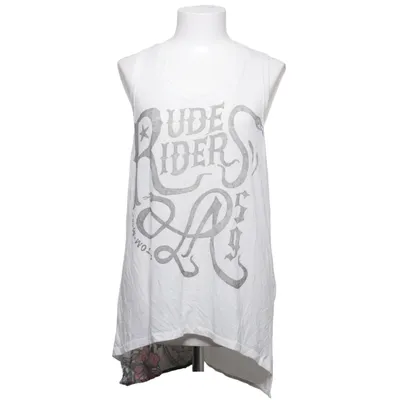 Tanktop (Wit, Meerkleurig) van Rude Riders Katoen, Polyester, Viscose