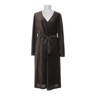 Klänning (Svart, Guldfärgad) från MyWear Woman Elastan, Metallfiber, Polyester