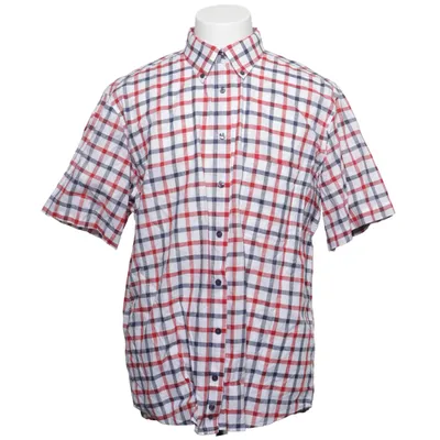 Short sleeve shirt (White, Red, Blue) from Oscar of Sweden Cotton