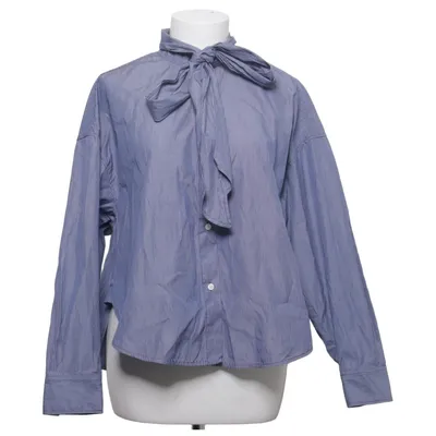 Knytblus (Blå, Vit) från Massimo Dutti Bomull