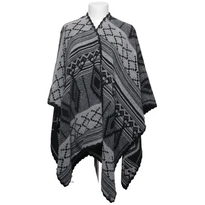 Poncho (Noir, Blanc) de Dreimaster Polyester
