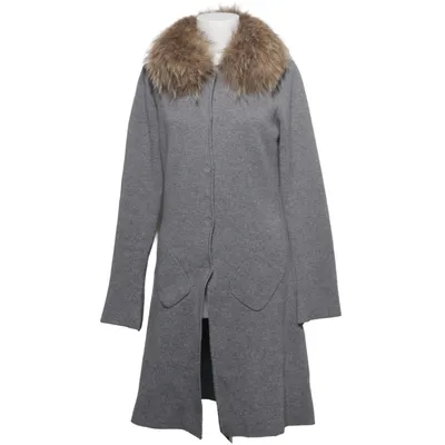 Frakke (Grå) fra FTC Cashmere Kashmir, Pels, Polyester