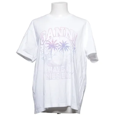 T-shirt (Wit, Meerkleurig) van Ganni Organisch katoen