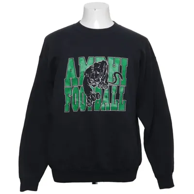 Collegetröja (Svart, Grön) från Hanes Bomull, Polyester