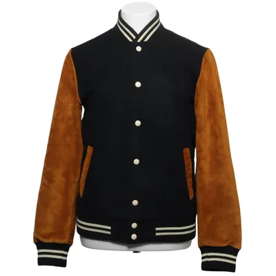 Varsity jacket (Black, Brown, White) from Wrangler Polyamide, Wool