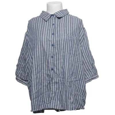 Blouse (Blue, White) from Buykud Cotton