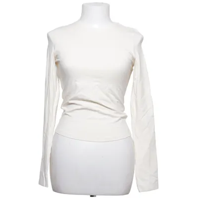T-shirt à manches longues (Blanc) de Nicki x NA-KD Élasthane, Coton biologique