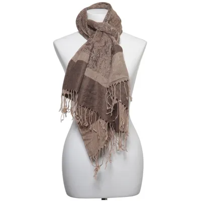 Halsduk (Brun) från Cashmere Kashmir, Silke