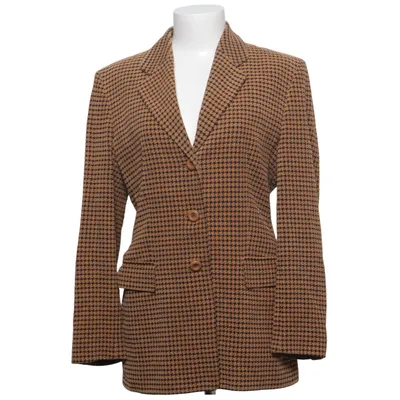 Blazer (Brun, Blå) fra Laurèl Bomuld, Uld