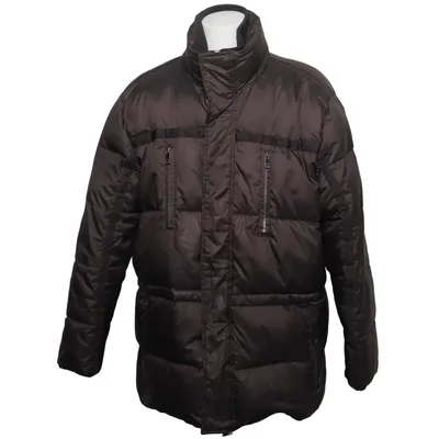 Donsjack (Bruin) van Andrew Marc Dons, Veer, Polyamide, Polyester