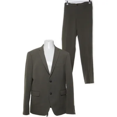 Kostym (Grön) från Lindbergh White Elastan, Viskos, Återvunnen polyester