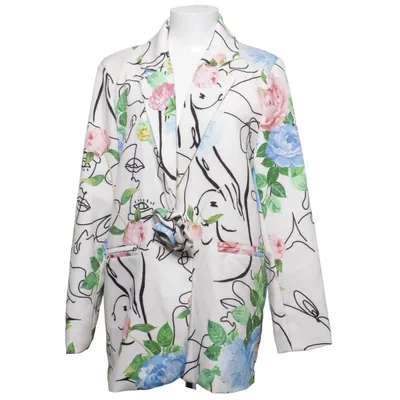 Blazer (Wit, Meerkleurig) van New Collection Elastaan, Polyester