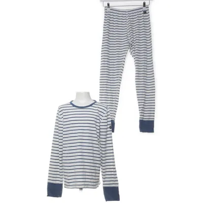 Pyjama (Wit, Blauw) van Polarn O. Pyret Organisch katoen, Elastaan