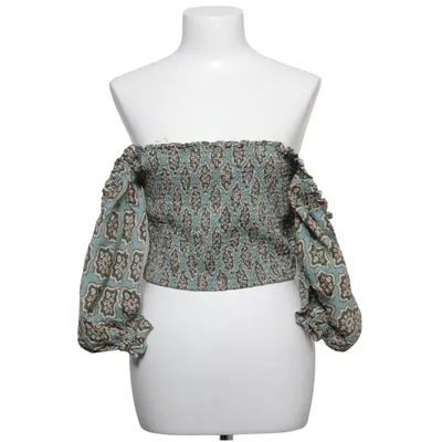 Crop top (Green, Brown, Beige) from Zara Cotton