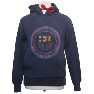 Hoodie (Blue) from FC Barcelona Cotton, Polyester