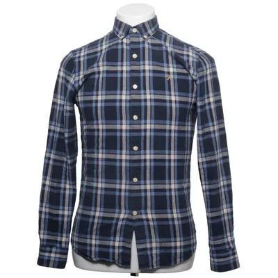 Chemise en flanelle (Bleu, Blanc) de Farah Coton