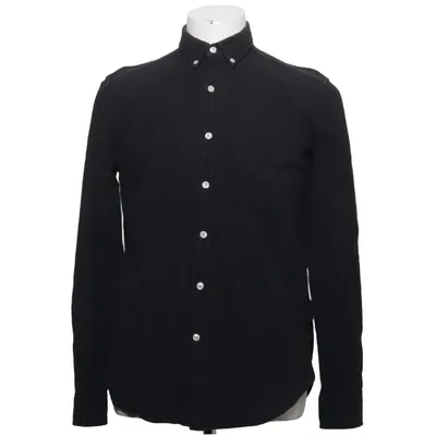 Buttondownskjorte (Sort) fra L'Homme Rouge Bomuld, Linned
