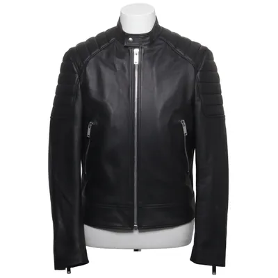 Jacket (Black) from Sandro Acetate, Cotton, Polyurethane, Viscose