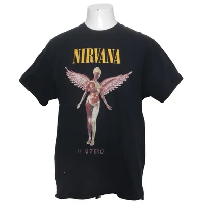 T-shirt (Black, Multicolored) from Nirvana Cotton