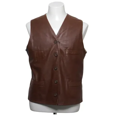 Lederweste (Braun) von Pege Skinn Leder