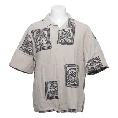 Kortærmet skjorte (Beige, Sort) fra NN07 Linned, Økologisk bomuld