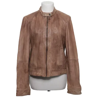 Leren jack (Bruin) van Manguun Leer, Polyester