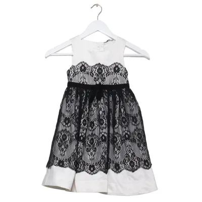 Blomsterpigekjole (Sort, Hvid) fra Kids by Lindex Polyester