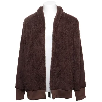 Fleece jacket (Brown) from Manfinity Elastane, Polyester