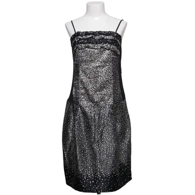 Cocktailkjole (Sort, Hvid) fra Elf Elastan, Polyester
