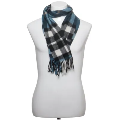Scarf (Blue, Black, White) from Ballantyne Wool